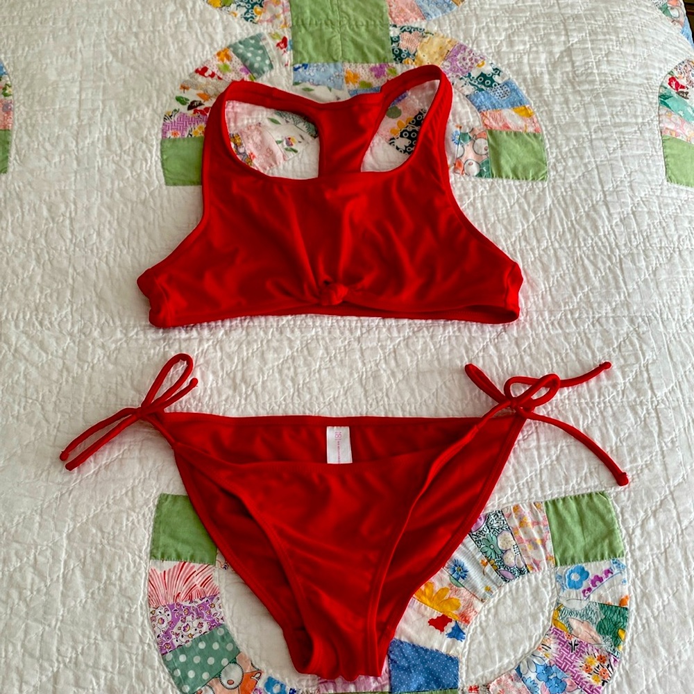 No Boundaries Knotted Top & String Bottom Bikini